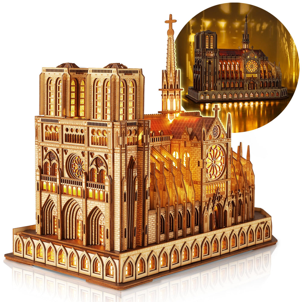 FUNPOLA Notre Dame rose window detail highlights intricate Gothic craftsmanship for a refined display