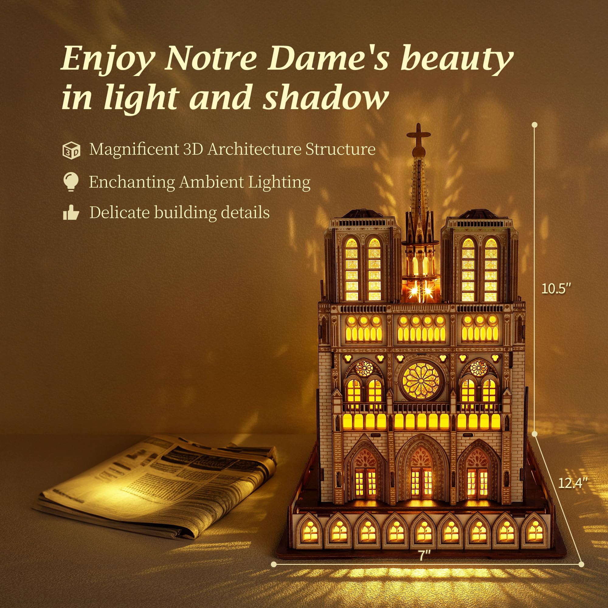FUNPOLA Notre Dame twin towers create an iconic silhouette in any space