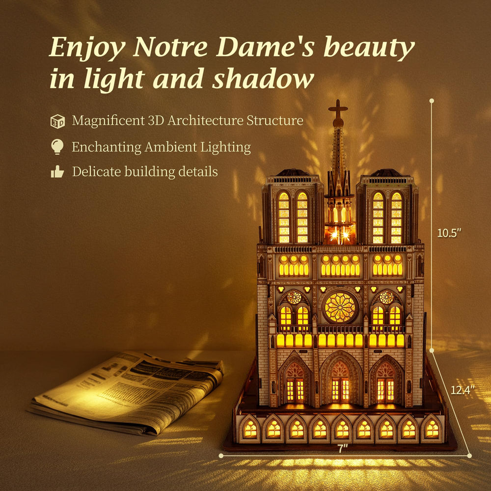 FUNPOLA Notre Dame twin towers create an iconic silhouette in any space
