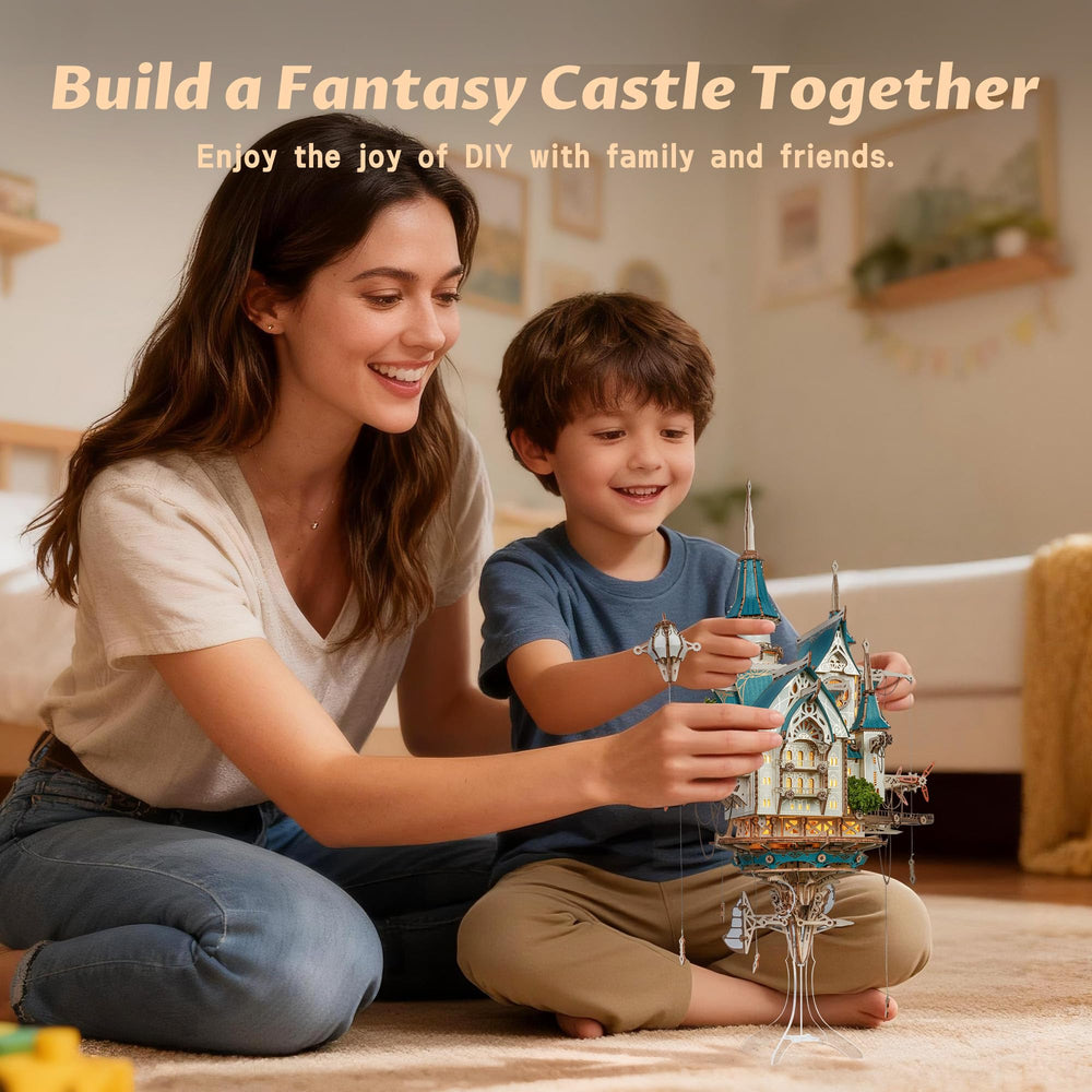 FUNPOLA 3D Steam Castle desk display-ready sculpture enhances your space.