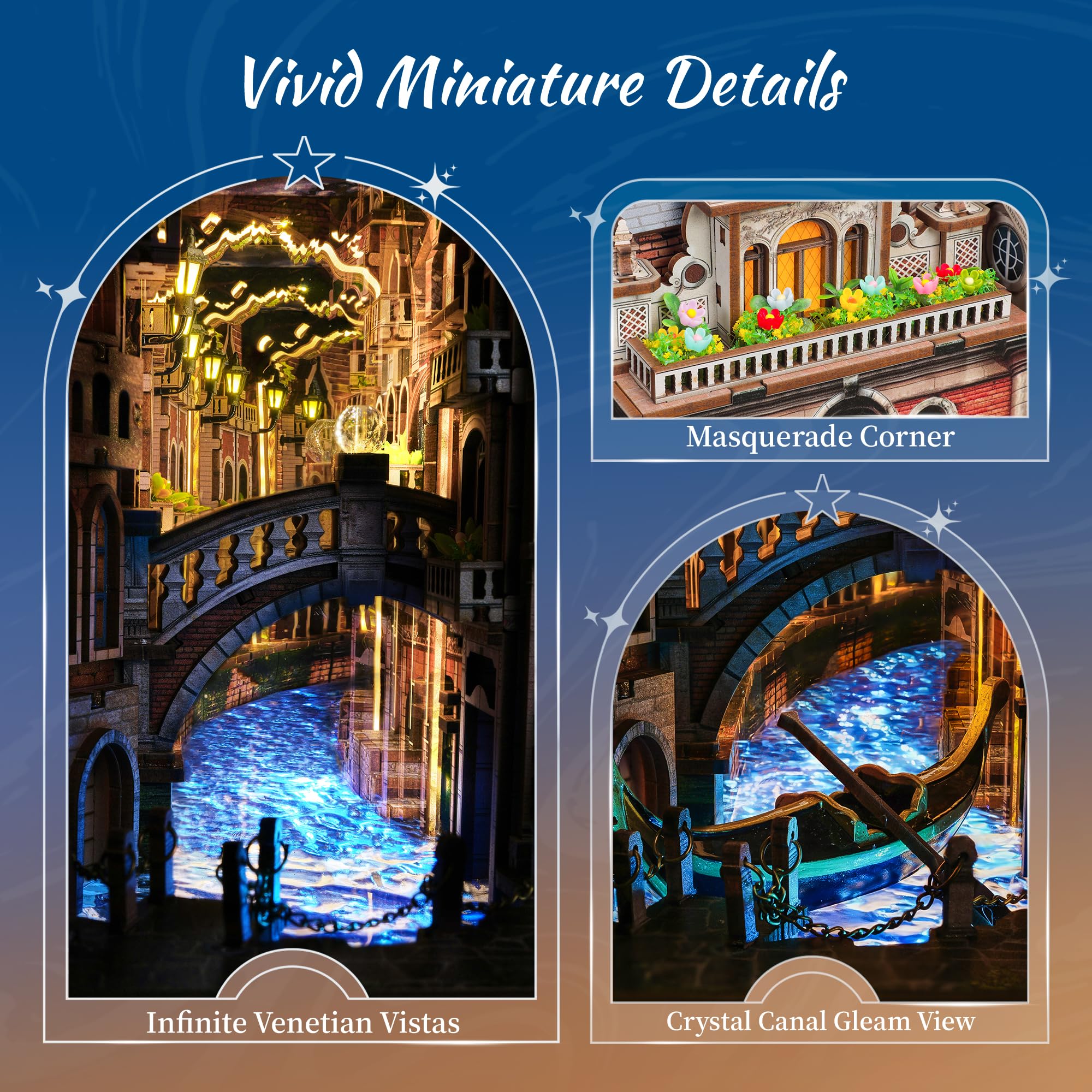 FUNPOLA Venice Night Starlit intricate arches and balconies showcase craftsmanship