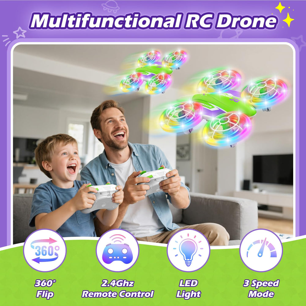 FUNPX drone remote control and modular batteries for extended playtime.
