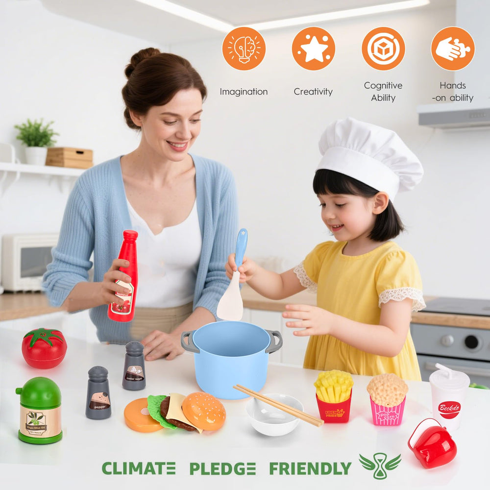 Funpynani kid pretend cooking roleplay encourages social interaction and storytelling.