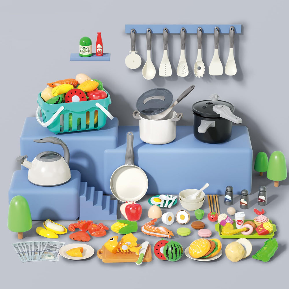 Funpynani play food variety with seafood and fruits for diverse roleplay opportunities