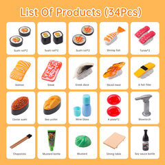 Funpynani sushi torch color-change highlights toppings during pretend cooking fun