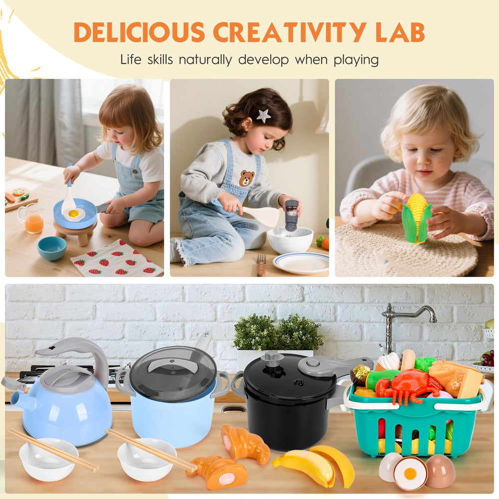 Funpynani variety foods offer diverse cooking scenarios during pretend meals.