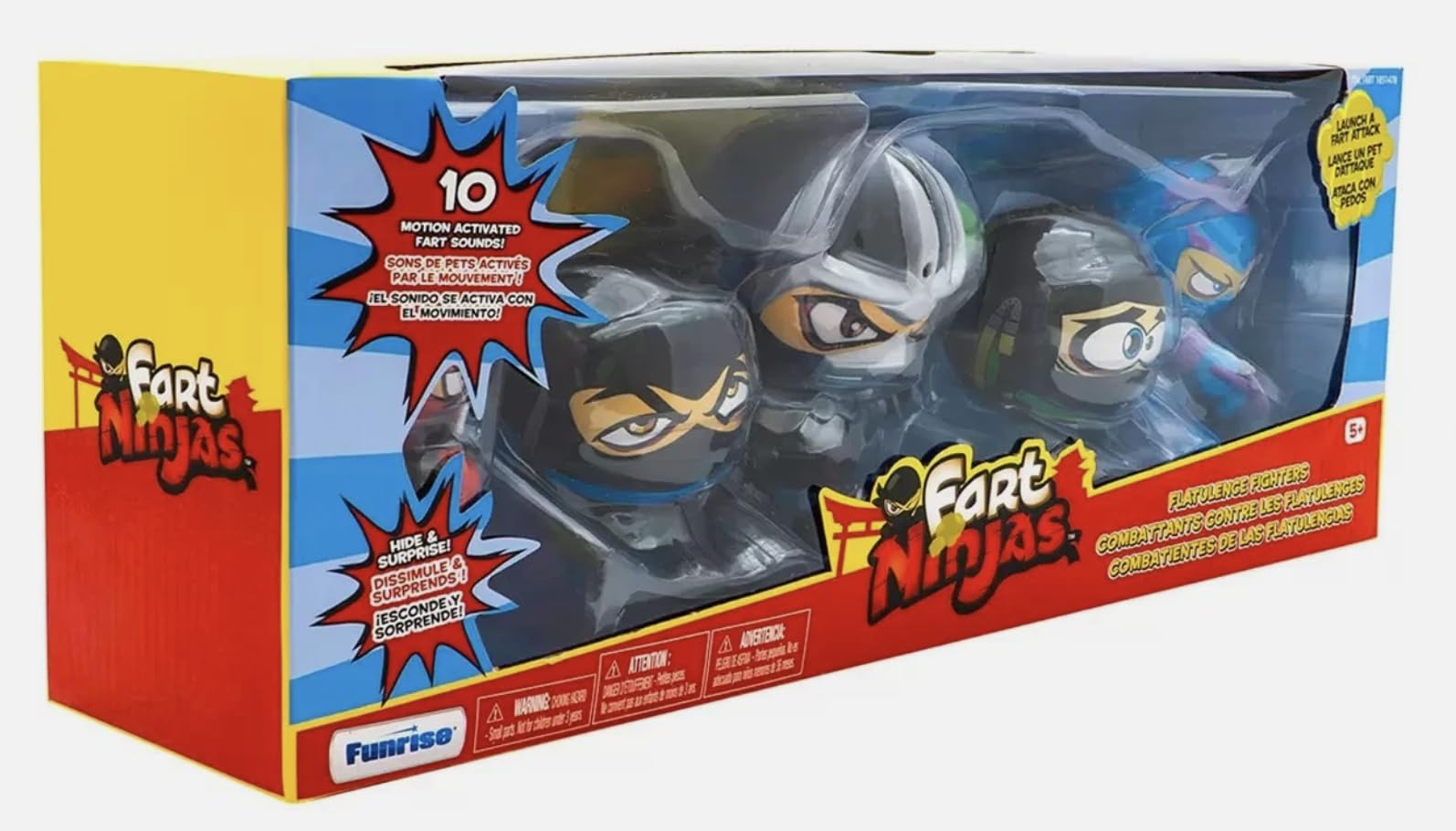 Funrise Fart Ninjas collectible figures shown for party gifts and playful display.