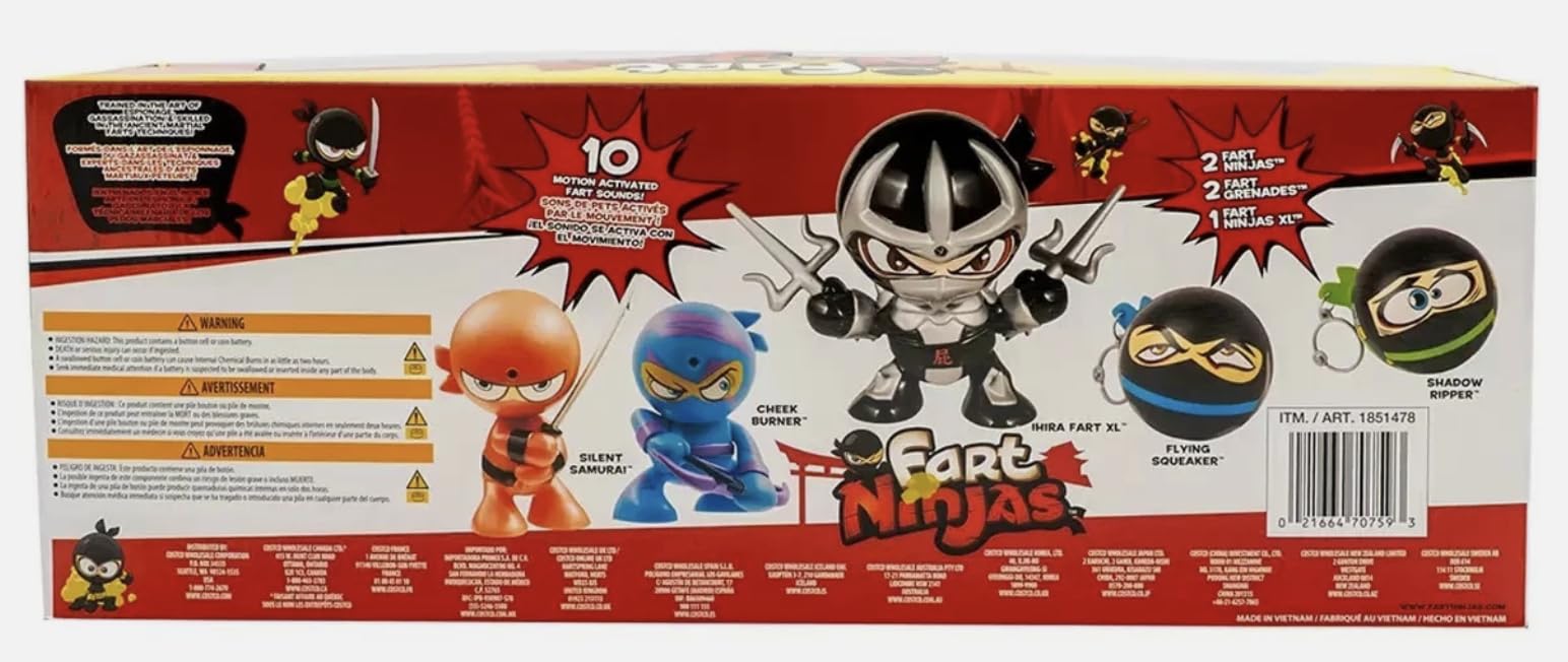 Funrise Fart Ninjas XL figure adds a bigger surprise for pranks.