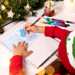 Funrous cheerful Christmas illustrations inspire kids while coloring.