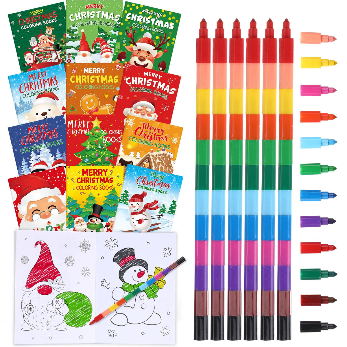 Funrous Christmas coloring books collection for festive art sessions and shared family fun.