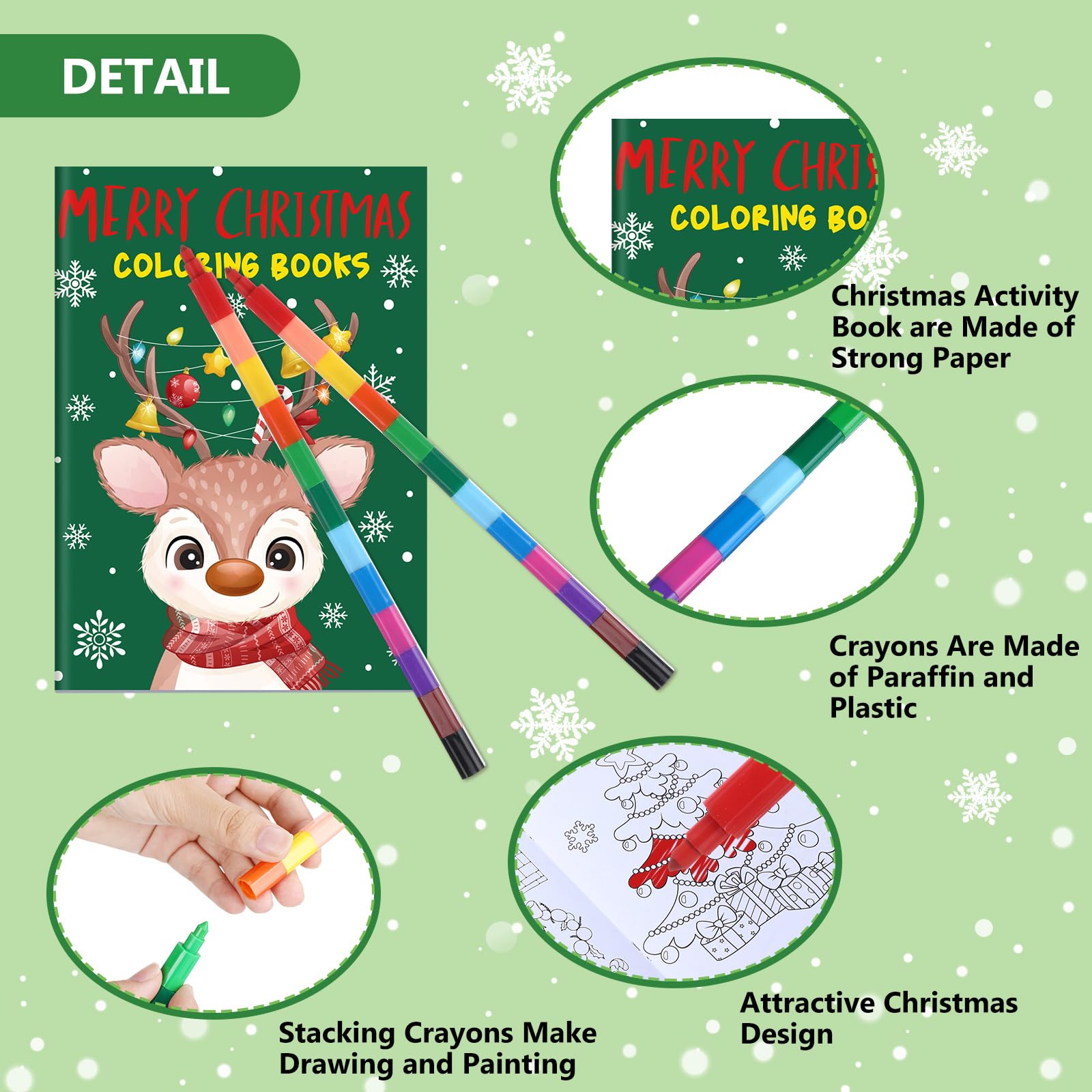 Funrous Christmas coloring pages show 72 patterns for creative play.