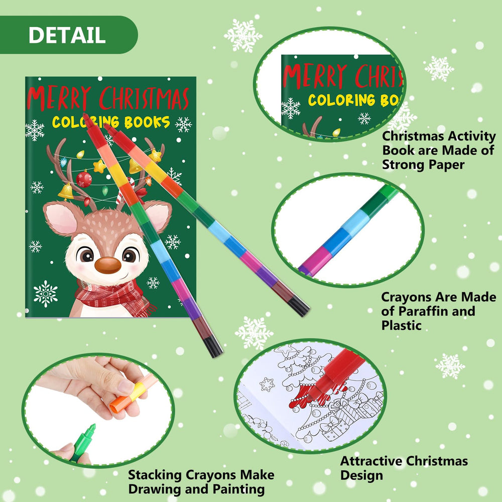 Funrous Christmas coloring pages show 72 patterns for creative play.
