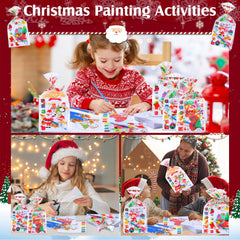 Funrous 32 Christmas designs on sheets inspire imaginative scenes.