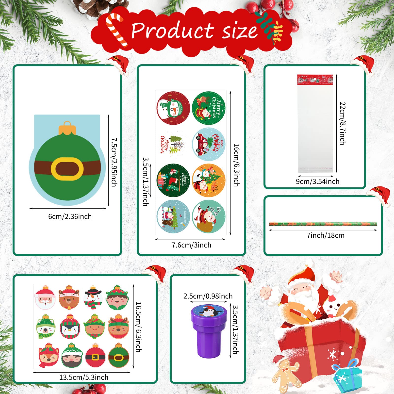 Funrous-shaped stickers capture Santa, snowman, and trees to spark holiday crafts.