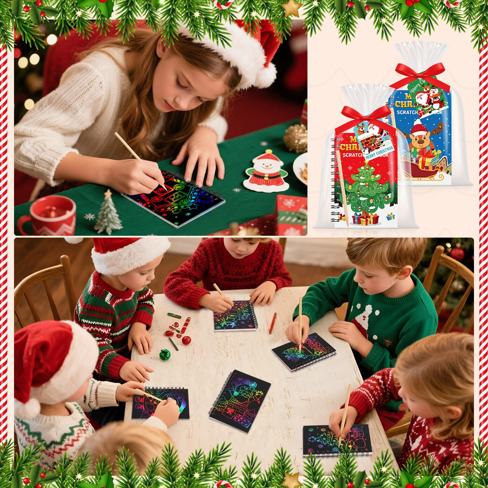 Funrous gold twist ties secure decorations and gift tags.