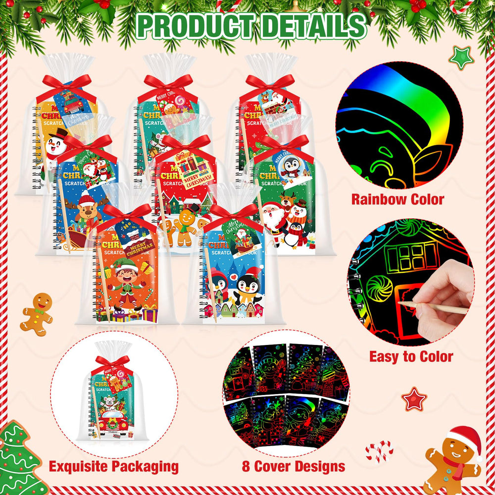 Funrous scratch-pens set provides vibrant colors for scratch-art projects.