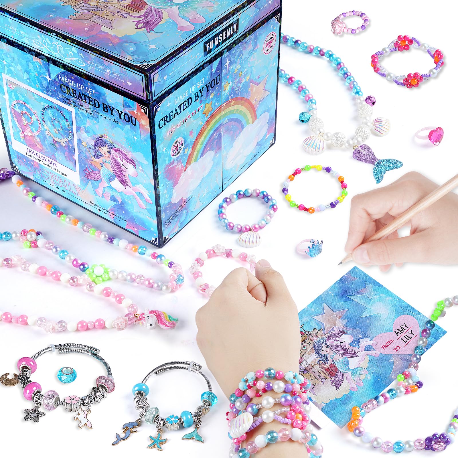 Colorful bead kit ready for creative bead work and projects