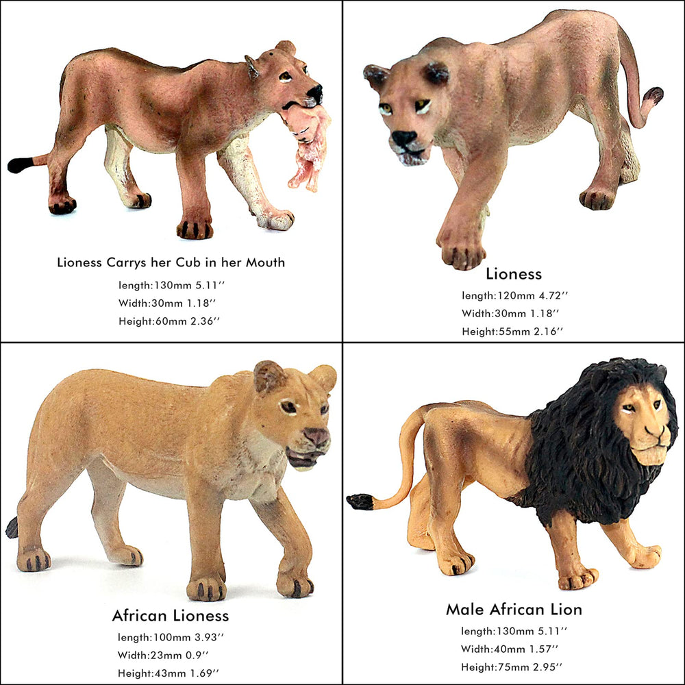 FunShowcase African jungle lion figure close-up mane detail for display