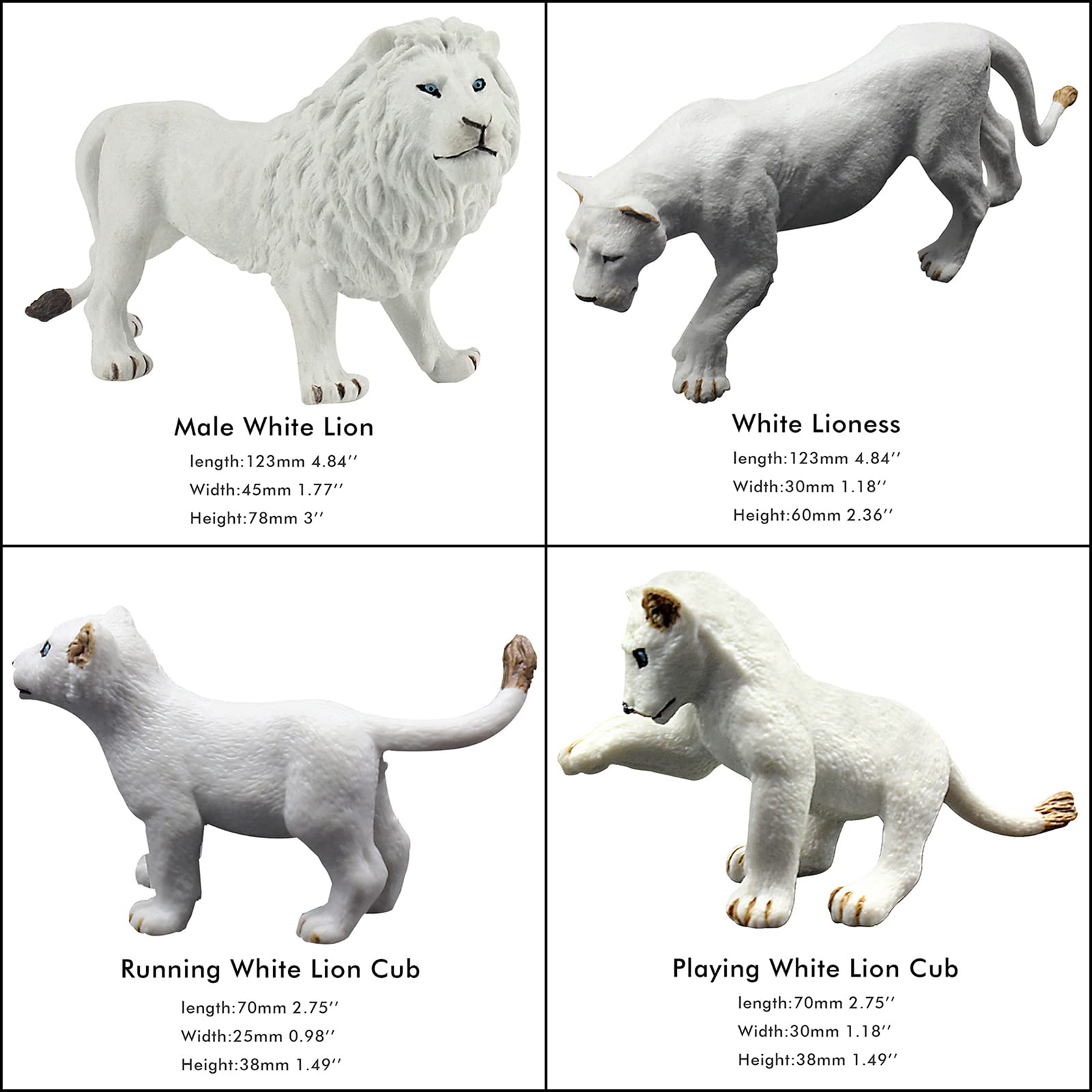 FunShowcase African jungle lion figure pack part of a 13-piece playset