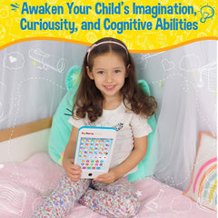 Funshpiel Kid Tablet prompts with melodies for playful learning interactions.