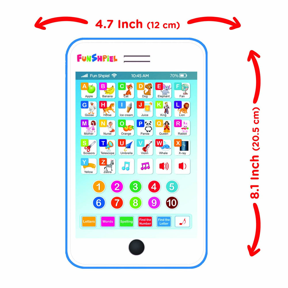 Funshpiel Kid Tablet on-the-go use ideal for travel and car rides.