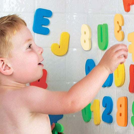 Funsland foam letters ABC are bright and designed to stimulate early literacy during tub time.