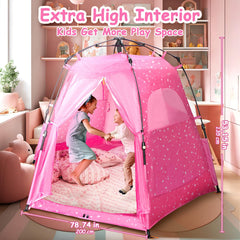 Funsland Princess Pop-up Play Tent fully open showing space for three kids.