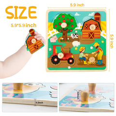 Funsland wooden blocks are large and durable for little hands.