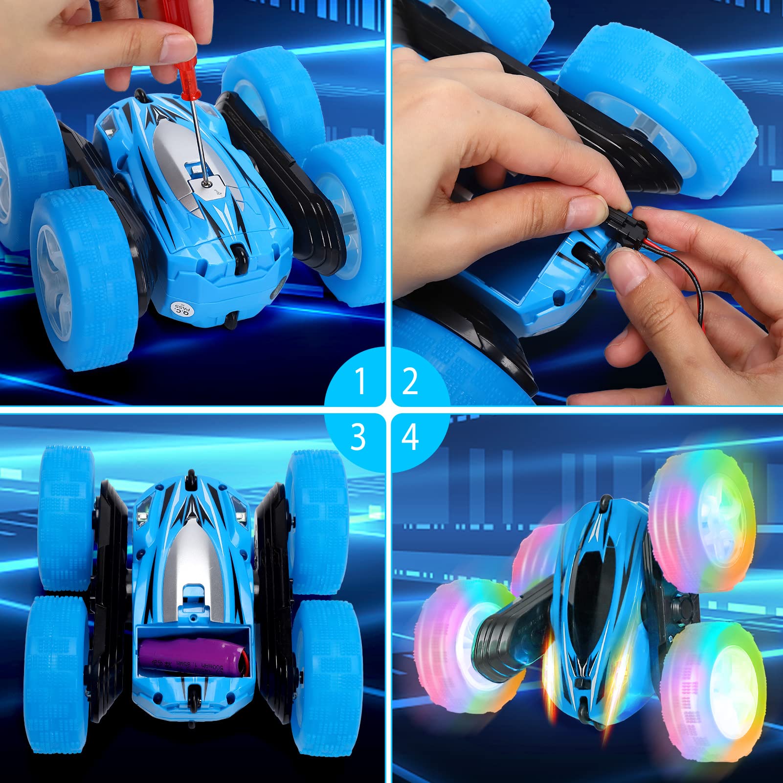 FunsLane RC stunt car demonstrates smooth drifts and fast turns