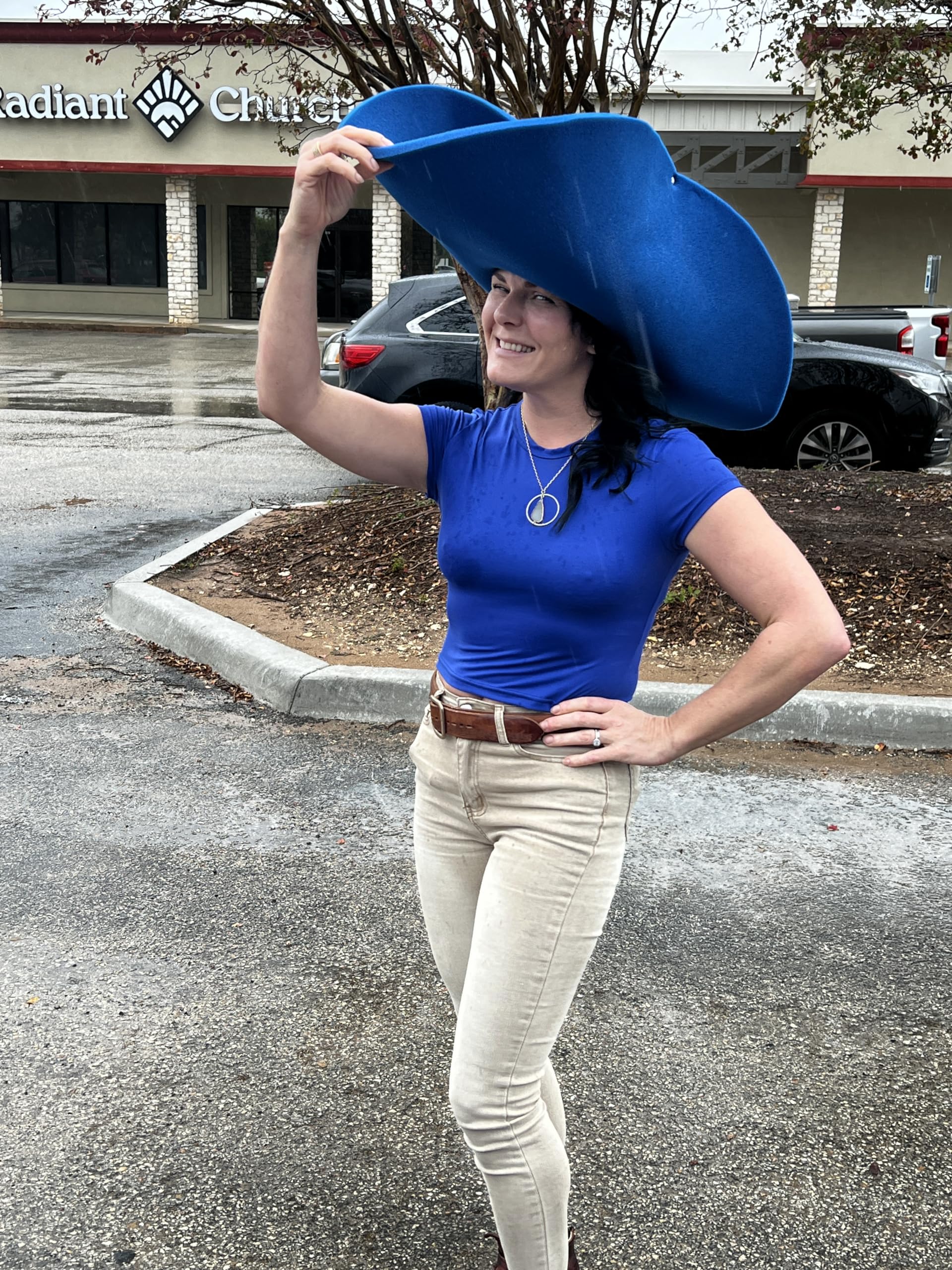 FUNSTITUTION Rodeo party essential, red foam hat adds playful flair to costumes.