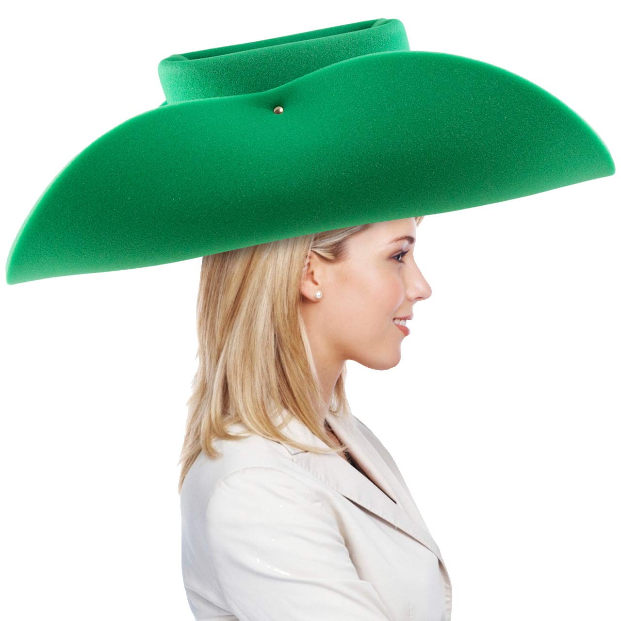 FUNSTITUTION Waterproof foam construction withstands outdoor events while keeping lightweight comfort.