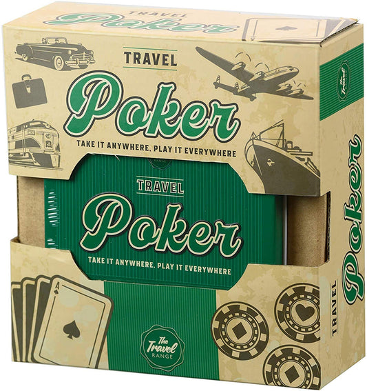 Funtime Gifts 108 poker chips in a travel tin for quick, social play.