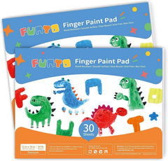 Funto finger paint pad 60 sheets, 12x16, ideal for mess-free indoor art.