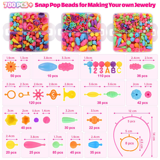 Funtopia Pop Beads assorted beads in 30 types for creative designs.