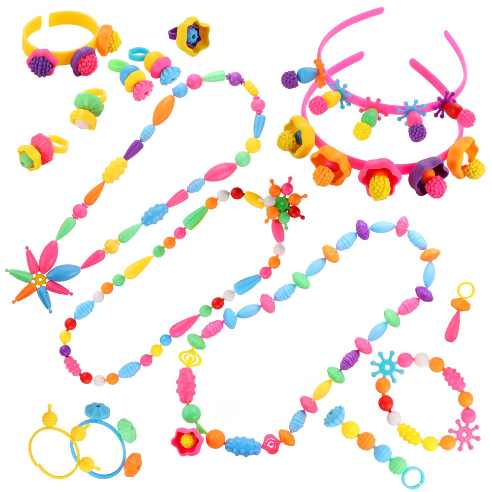 Funtopia Pop Beads instruction and gift pack for easy setup.