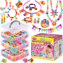 Funtopia Pop Beads packaging showcases a colorful set for easy gifting.