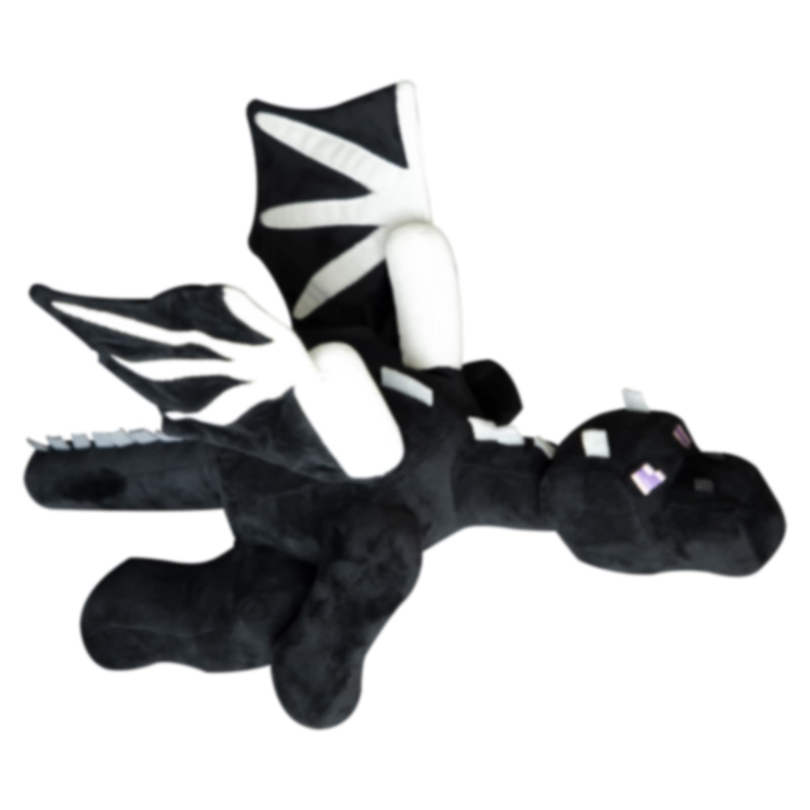 FUNUSE Black Dragon plush 11.8-inch, soft fabric ideal for cuddle time.