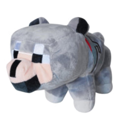 Funuse Wolf plush toy 8.3-inch view shows soft, skin-friendly fabric for cuddling