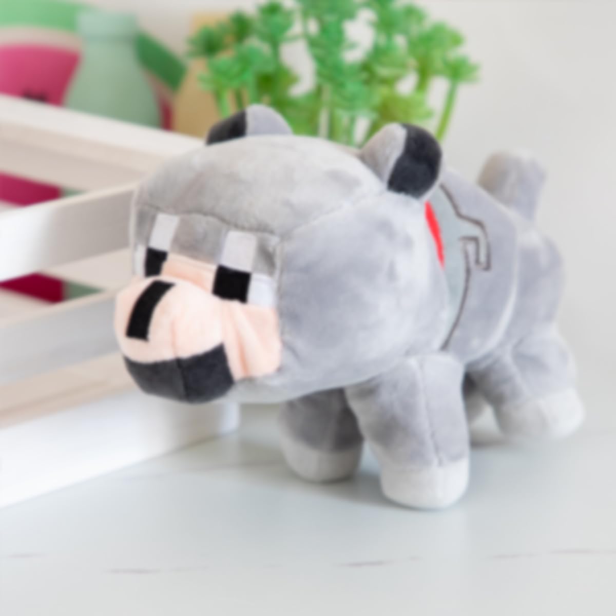 Funuse wolf plush toy cozy cuddle buddy during playtime