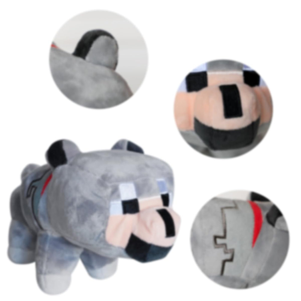 Funuse wolf plush toy sleeping setup ready for bedtime snuggles