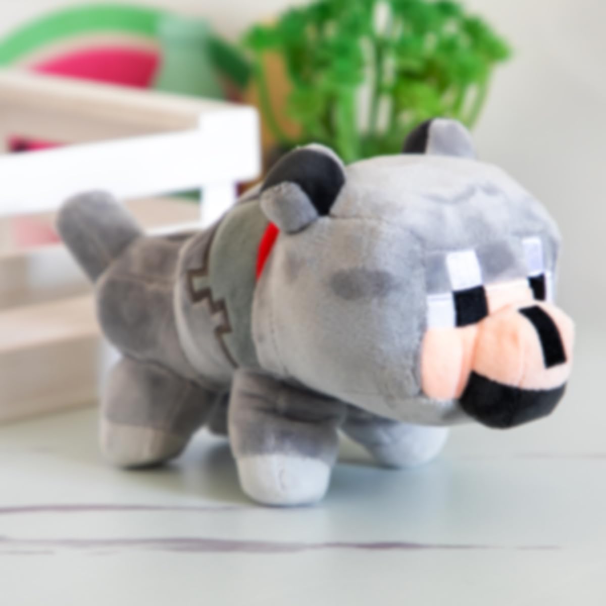 Funuse wolf plush toy soft nap pillow for kids