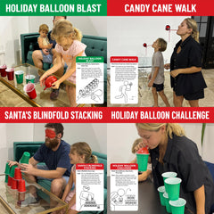 Funwares Christmas ornaments included for quick, colorful game setups