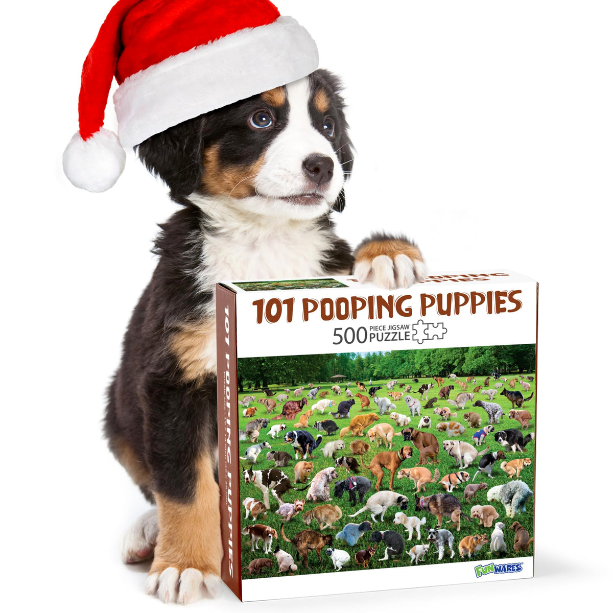 Funwares Original 101 Puppies Puzzle full-scene image, ideal for family game night and laughter.