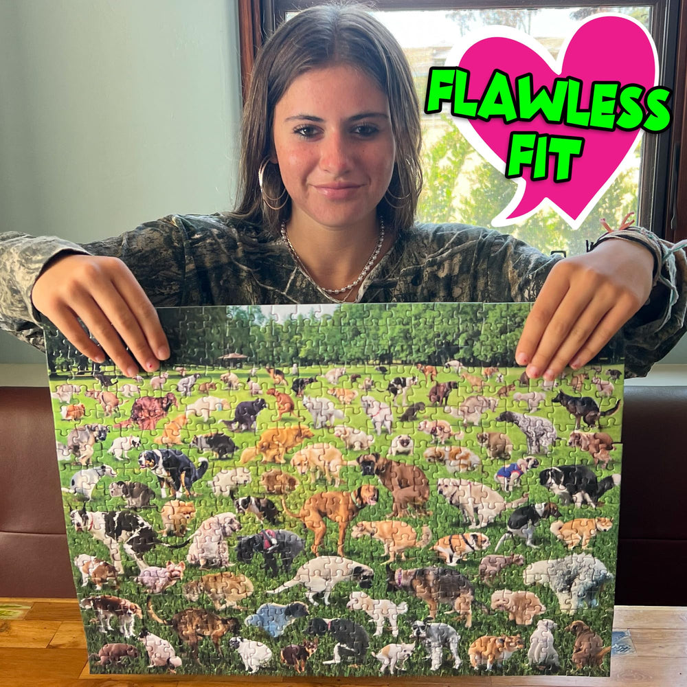 Funwares Original 101 Puppies Puzzle no-glare finish, ideal for bright, distraction-free puzzling.