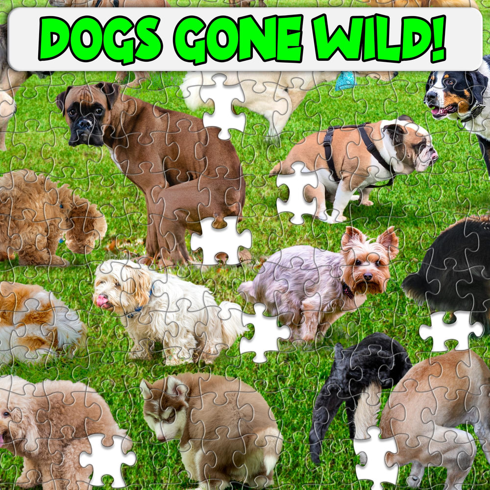Funwares 101 Puppies Puzzle puppies in yard image for lighthearted chaos and gifting ideas
