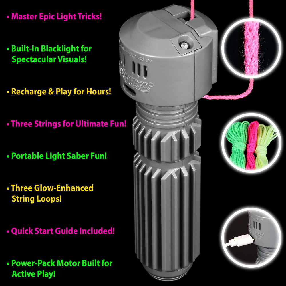 Funwares String Thing rechargeable battery enables long play sessions on the go