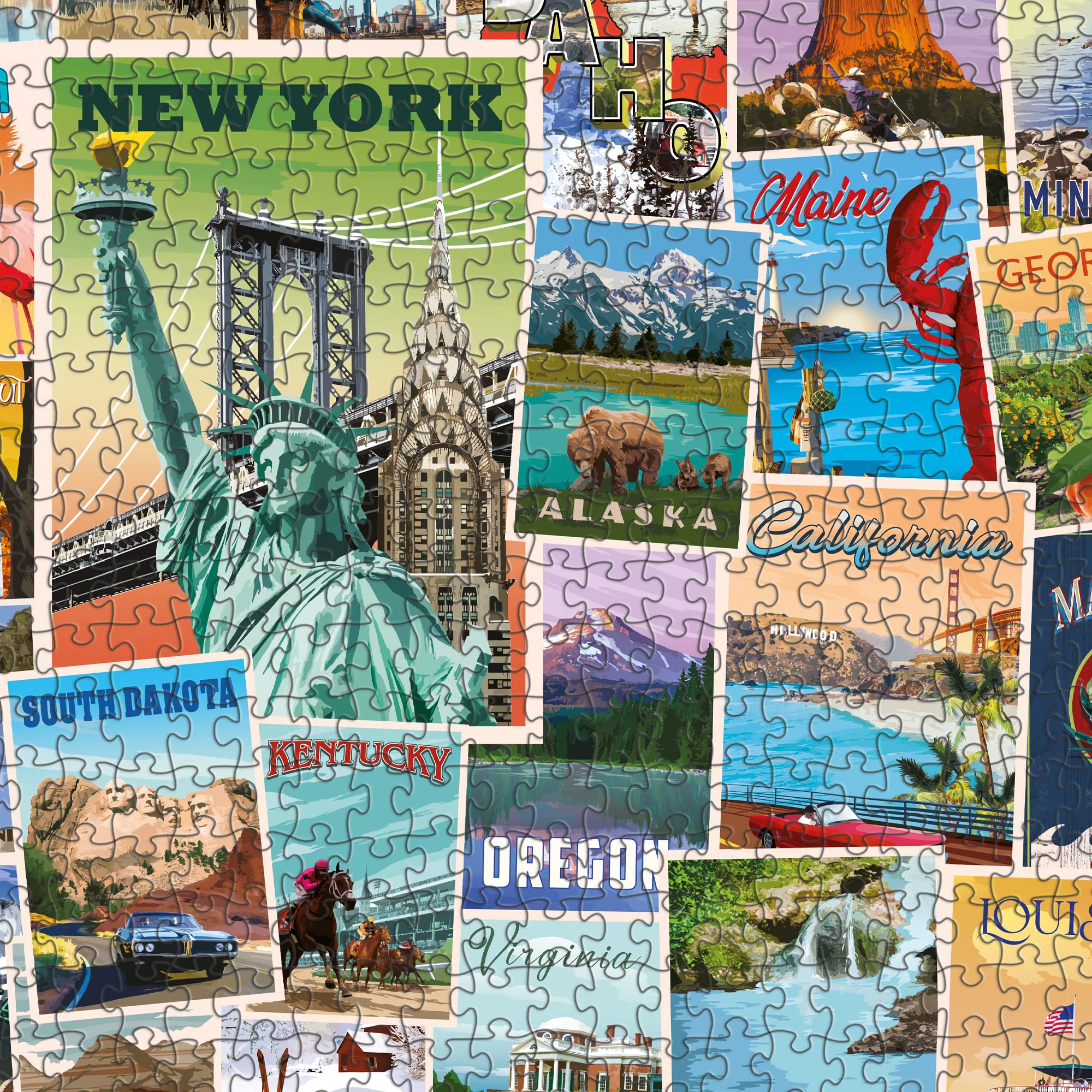 Funwares US States poster puzzle showcasing Alaska wildlife inviting curiosity