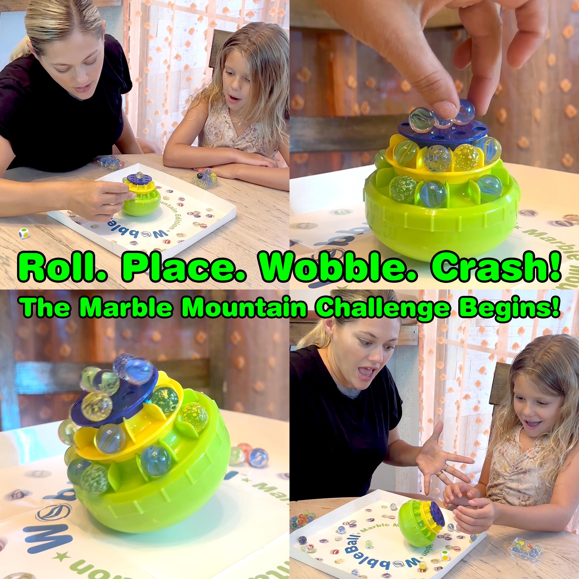 Funwares WobbleBall cliffside ridge supports medium-difficulty balance play.