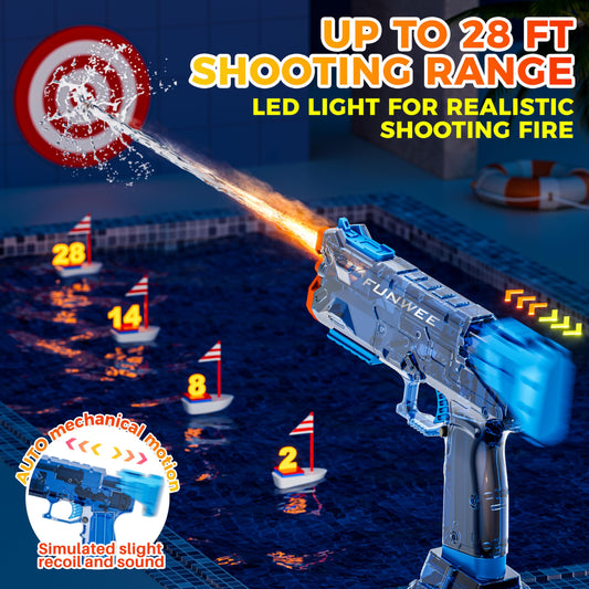 Funwee electric water gun demonstrating auto burst action.