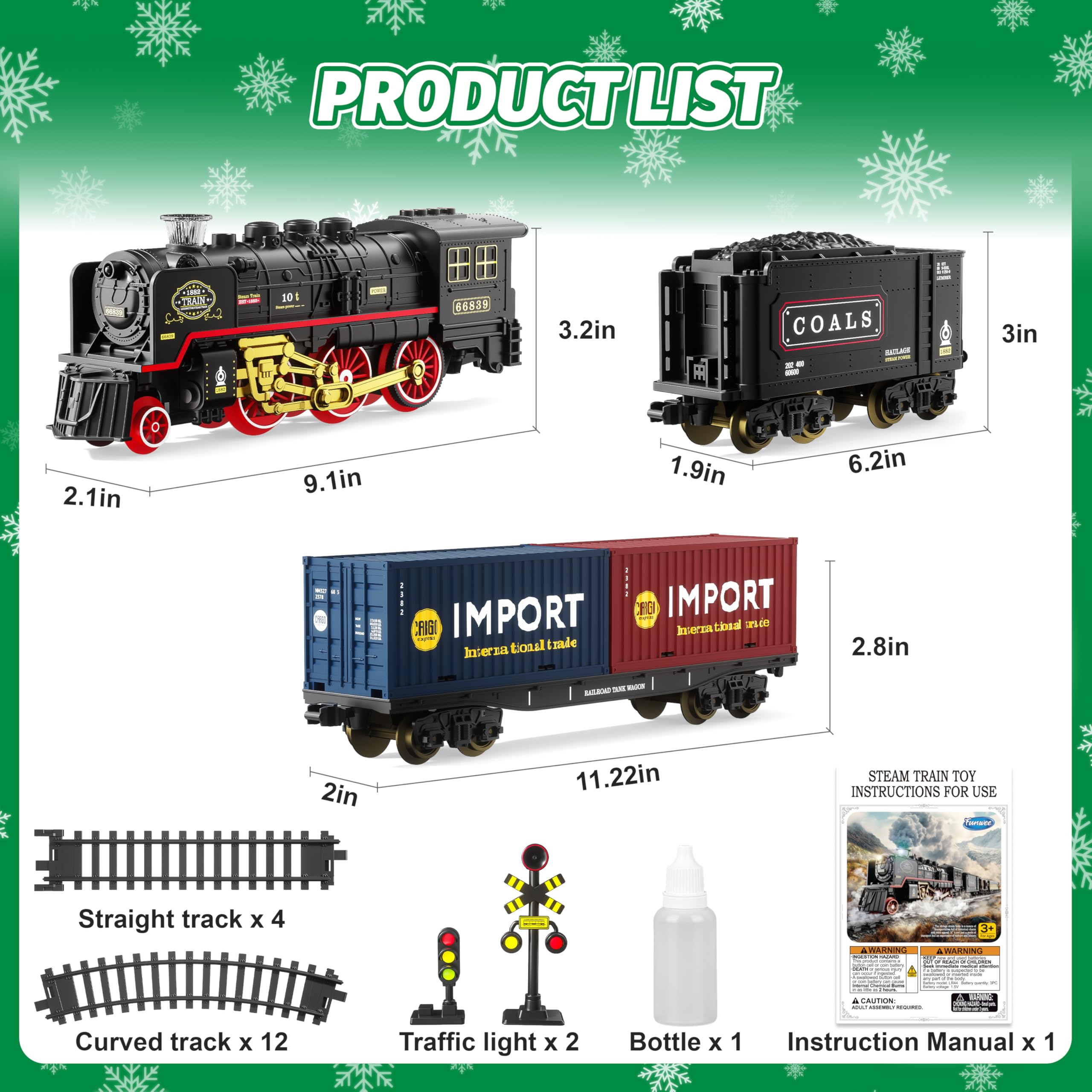 Funwee coal car and container car for authentic cargo scenes